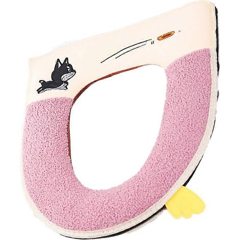 Coussinet de siège de toilette pratique avec un design chaud et confortable pour une utilisation à domicile, en fibre acrylique douce et élastique, ajustement précis, lavable et résistant. (1/4)