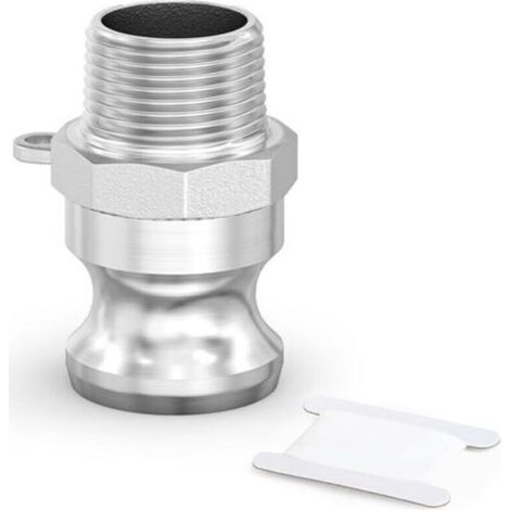 1 Stück Camlock-Armaturen Typ F, 1/2 Zoll BSP 304 Edelstahl-Nocken- und Rillenrohrverschraubung für Wasser und Luft (1/5)