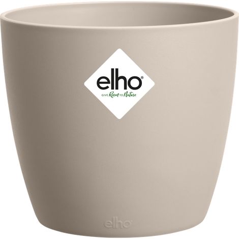 Elho Brussels Round Mini 12,5 - Beige - Ø 13 x B 13 x H 12 cm - Interno - 100% riciclato (1/3)