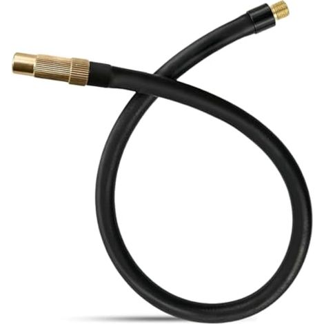 Tuyau de gonflage 2-en-1 avec adaptateur valve Schrader & Presta, rallonge pour compresseur, pompe à air pour pneu de vélo, moto, voiture — tuyau de remplacement.