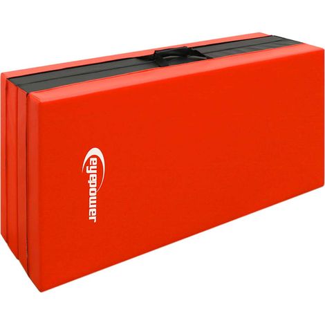 eyepower Colchoneta para volteretas RG20 200x100x8cm espesa plegable Rojo-Negro (1/5)