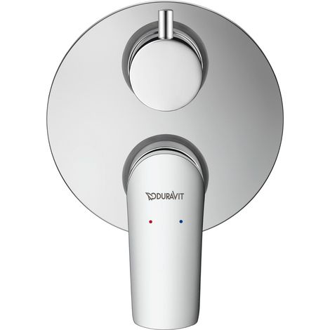 Mitigeur monocommande Bain/Douche encastré, y Compris kit de Montage Final avec Corps de Base encastré, Robinet Douche, Robinet Salle Bain, robinetterie, chromé (1/4)