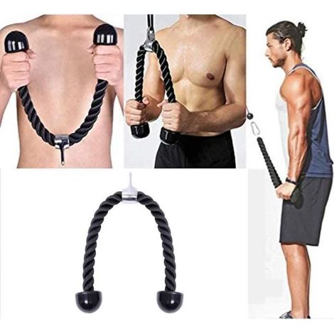 Accessoire de Tirage - Triceps - Corde de Traction - 27 Pouces - Nylon Renforcé - Usage Intensif (1/4)
