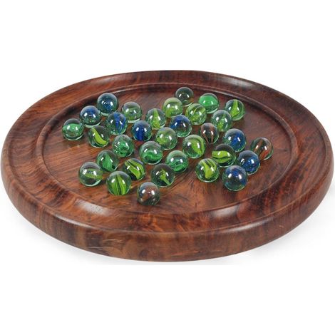 Solitärspiel aus Holz, 23 cm – Klassisches Spiel für den Familiennachmittag