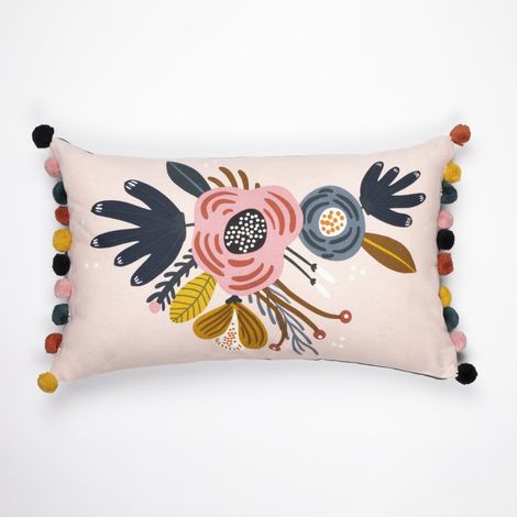 Coussin déco déhoussable réversible gamme "Minots" 100% Coton - Champêtre - - (1/3)