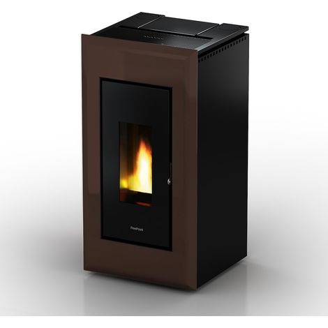 Pelletofen Vega, moka B 54 x T 54 x H 105 cm