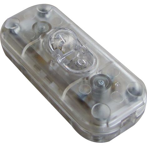 Interrupteur à main bipolaire translucide pour câble électrique 2x0.75mm2 - Tibelec (1/2)