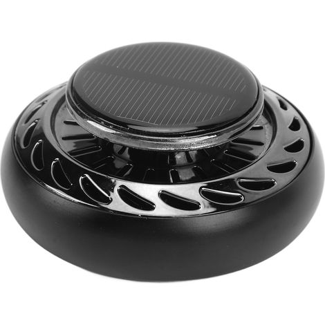 Déodorant voiture solaire rotatif diffuseur d'aromathérapie noir, décoration intérieure, parfum auto autonome, accessoire véhicule, sans pile (1/5)