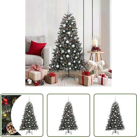 LED-Licht - Künstlicher Weihnachtsbaum Grün 150 cm PVC, Plastik und Stahl (1/5)