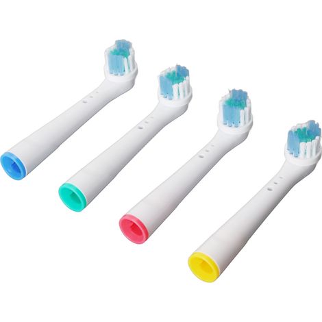 Lot de 4 têtes de rechange pour brosse à dents électrique à poils souples, compatibles avec Oral-B Braun D10, D16, DB4510 et DB4010 (1/5)