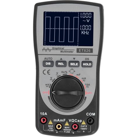 Testeur Multimètre Numérique ET826 2-en-1 avec Écran Couleur et Oscilloscope, Afficheur de Forme d'Onde, Outil de Diagnostic Électrique Portable (1/5)