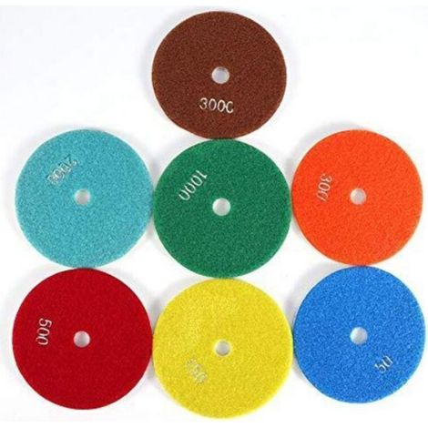 Disque De Meulage - Diamant Résine - Pour Granit Béton Marbre - 125 mm × 3 mm × 20 mm - Grain 50 À 3000 - Usage Humide - 1 Pièce (1/5)