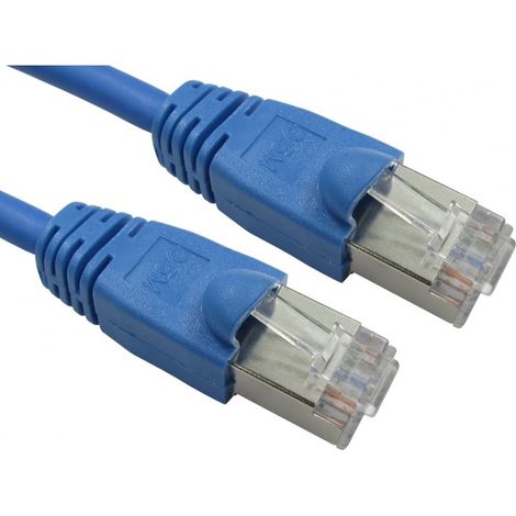 Câble Ethernet catégorie 6 FTP RS PRO, Bleu, 20m LSZH Avec connecteur Droit LSZH ( Prix pour 1 )