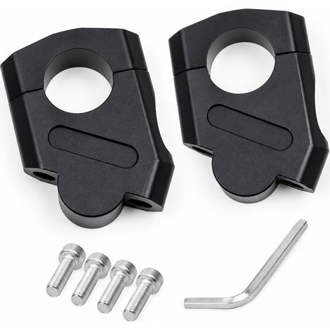 Rehausseur et Reculeur de Guidon Moto CNC Pontet Déporté avec Capot Noir 15 × 8 × 2 cm 800 g – Livraison gratuite (1/5)