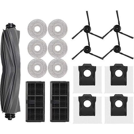 Accessoires pour aspirateur robot Dreame X40 Ultra / X40 Pro : pièces détachées, brosses latérales principales, lingettes de nettoyage, filtres HEPA, sacs à poussière (1/5)