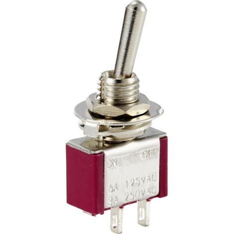 TRU COMPONENTS TC-12819608 Kippschalter 125 V/AC, 250 V/AC 6 A 1 x Aus/(Ein) tastend 1 St. (1/3)