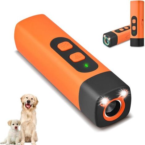 Antibellgerät für Hunde wiederaufladbar 3 Einstellungen und LED-Licht Ultraschall-Hundetrainer für den Innen und Außenbereich geeignet zum zur (1/5)