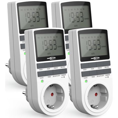 Ansmann Horloge programmable AES4 programmable numérique avec 10 heures de commutation par jour