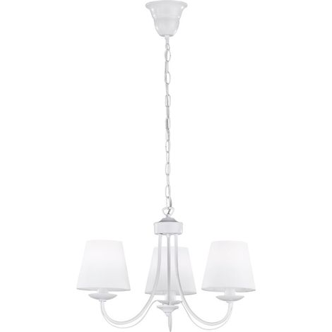Lampadario da Interno E14 in Metallo Bianco Opaco