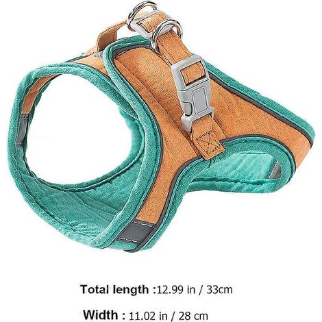 Harnais de promenade réglable en corde, compatible avec les animaux de compagnie, 1 ensemble orange (1/4)