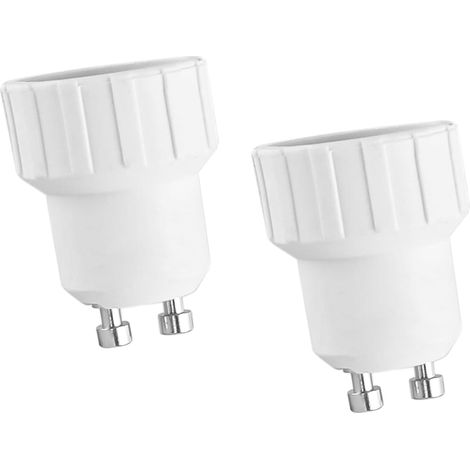 Set mit 2 GU10-zu-E14-Lampenfassungsadaptern, GU10-zu-ES-Lampensockeladapter für Lampenfassungen in Fluren, Treppenhäusern und auf Balkonen (1/5)