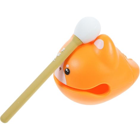 KOWOLL Poisson Shiba Inu en bois, jouet de percussion anti-stress pour le bureau, instrument de percussion relaxant pour la décompression (1/5)
