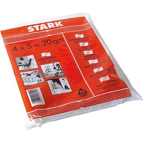LDPE Bache de recouvrement "Dur" env. 30 my 4 x 2,5 m (1/2)
