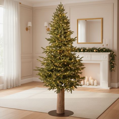Albero di Natale slim con tronco e Led 100 % PE Effetto Real touch Rockefeller by Salvatore Izzo (1/5)