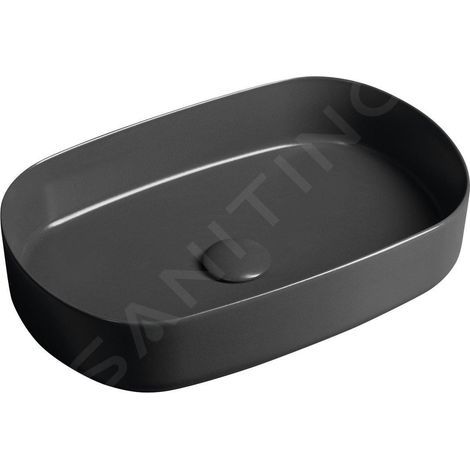 Sapho Infinity - Vasque à poser, 550x360 mm, sans trop-plein, anthracite 10NF65055-2C (1/4)