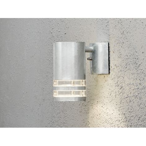 Design Außenwandleuchte MODENA Downlight, Höhe 15,5cm, Silber