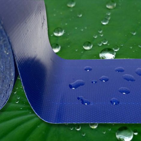 Ruban adhésif de réparation pour bâche en PVC, résistant à la pluie, 45 volumes, bleu (1/5)
