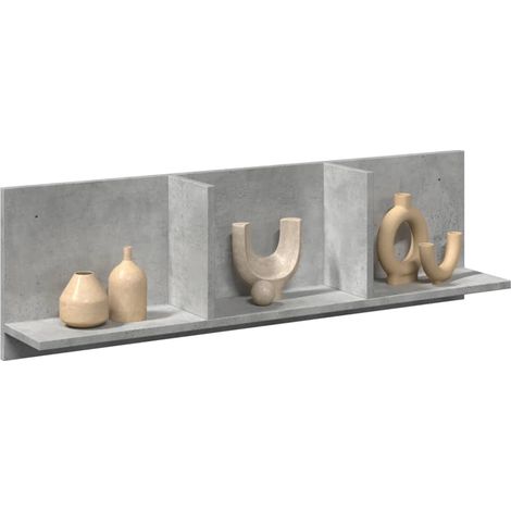 Wandschrank 100x16,5x30 cm Betongrau Holzwerkstoff