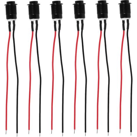 Lot de 6 boutons poussoirs momentanés automobiles pré câblés (1/5)