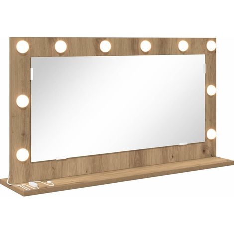 Miroir de vanité Rectangulaire Chêne artisanal 80 x 45 x 18 cm