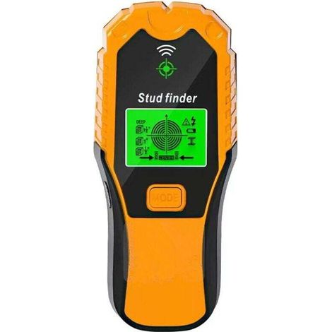 Wall-mounted stand detector with LCD screen and automatic audible alarm, 6-in-1 electronic stand detector for detecting stands, cables, pipes, wood and metal (1/5)