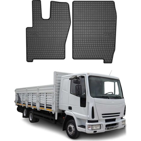 OMAC Tapis de Sol Compatible avec Iveco Eurocargo 120 2002-2008 Caoutchouc Noir