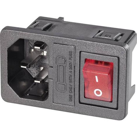 K & B 59JR101-1FRS-LR150 Connettore IEC 59JR Spina verticale Tot poli: 2 + PE Nero 1 pz.