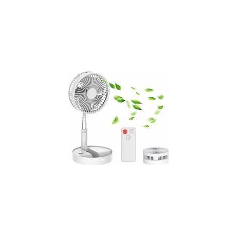 Ventilateur Silencieux avec Télécommande ECO Mode Rechargeable de 7200 mAh 4 Vitesses Minuterie Turbo Ventilateur à Circulation d'Air pour Bureau Chambre (1/4)