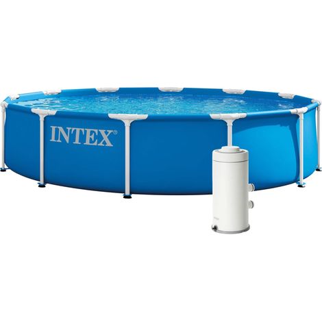 Round Frame Pool 305x76 cm with Pump, 3-Layer PVC (1/5)