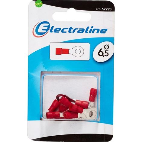 Capicorda Electraline occhiello 6,5mm 10pz rosso (1/2)