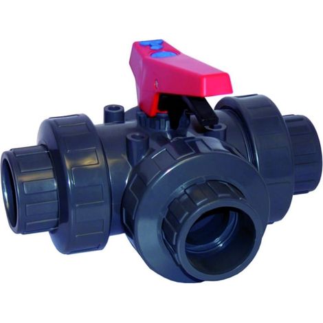 Vanne à Boisseau 3 Voies PVC-U 50mm PN10