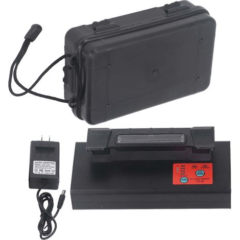 Fusionneuse à four de chauffage pour fibre optique, chauffe-externe réglable avec batterie, type horizontal, 100-240V prise US. (1/5)