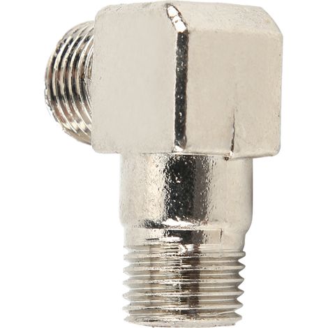 Raccord coude 90° pour pompe à air, filetage 1/4 x 14 NPT, accessoires plomberie en zinc.