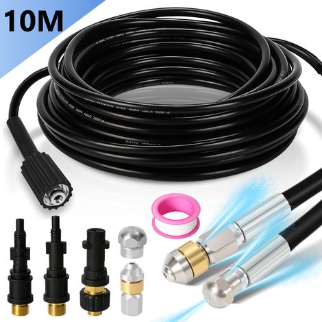 Randaco Set sturatubi 10m 160Bar con ugelli fisso e rotante, incluso adattatore (1/5)