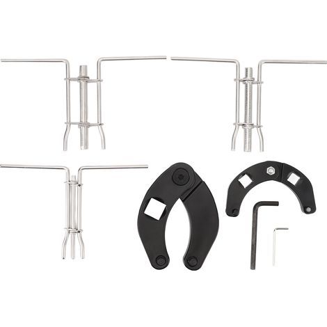 Jeu de Clés à écrou de Presse-étoupe en Acier pour Cylindre Hydraulique, Kit d'outils pour Grandes et Petites Clés, 1266 7463, Compatible avec, Jeu de Cylindres, Couleurs. (1/5)