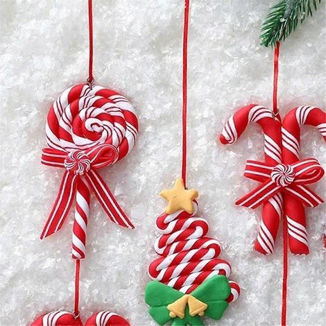 Weihnachtsbaumschmuck, Ornament, weicher Ton-Lutscher D--