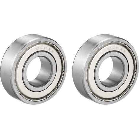 2Pcs Deep Groove Ball Bearing 6202Z Chrome Steel (1/5)