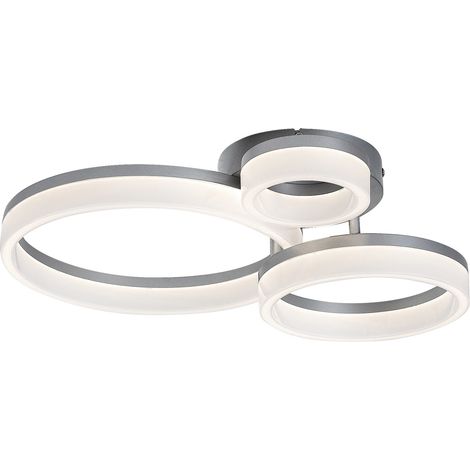 Plafonnier LED chromé 24W 3 anneaux CCT Amilia Rabalux (1/5)