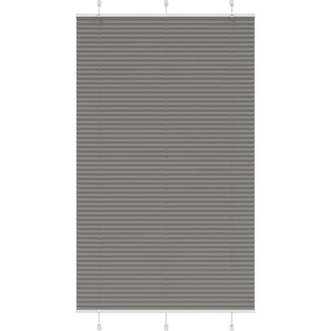 Plissee Anthrazit 115x200 cm Stoffbreite 114,4 cm Polyester