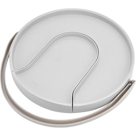 Tourniquet de Cuisine Anti-Dérapant, Organisateur Tournant pour Épices et Boissons, Rack Extensible pour Armoires et Garde-Manger, Blanc (1/5)